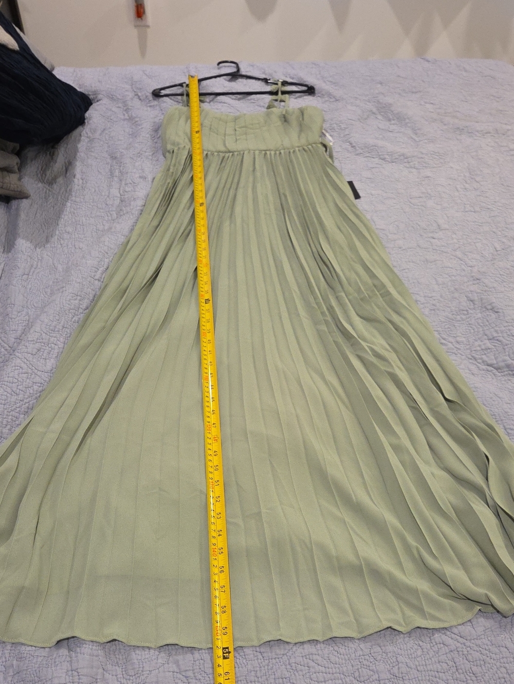 Lulus Hera Sage Pleated Floral Applique Maxi Dress Green - Size M - Picture 14 of 16